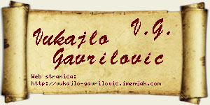 Vukajlo Gavrilović vizit kartica